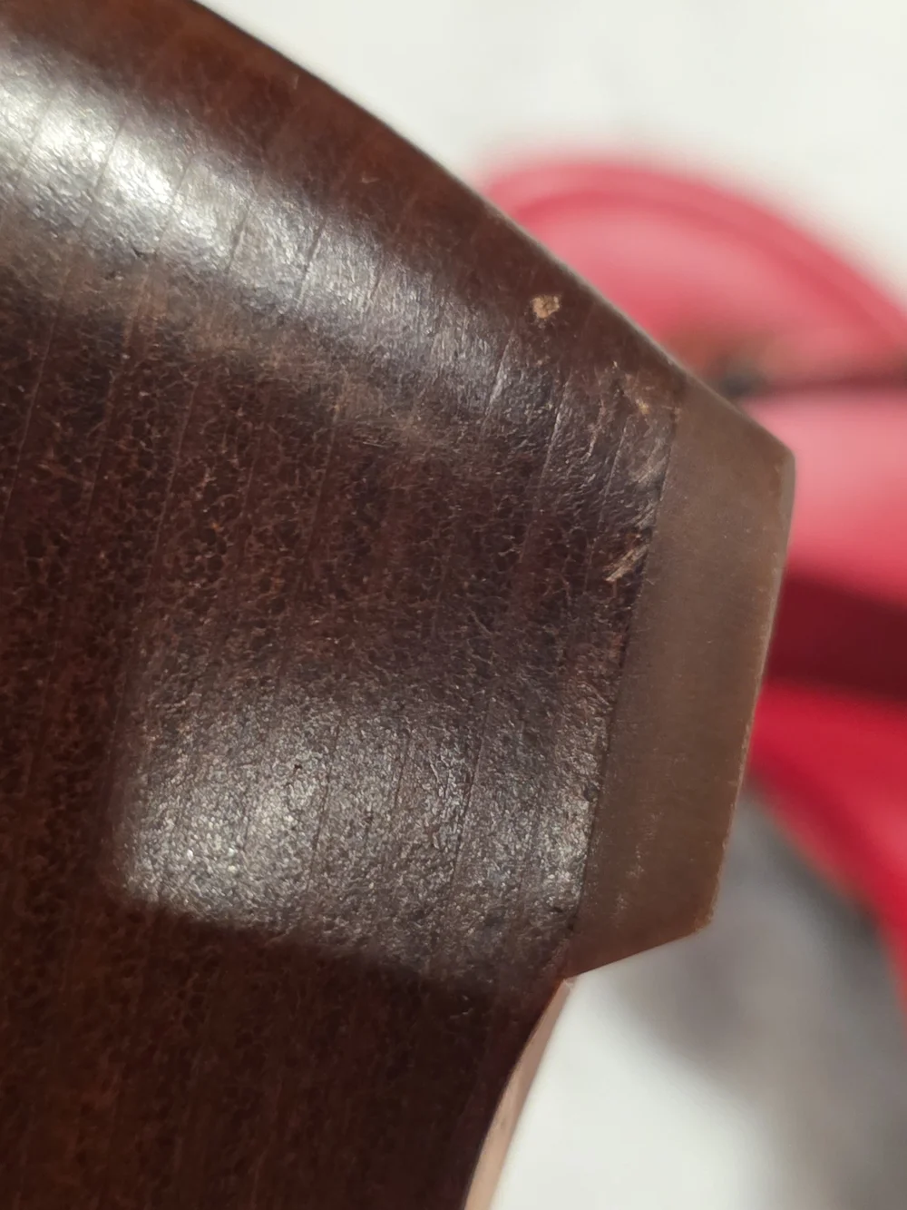 Cole Haan Red Thong Sandals with Brown Accent Straps and Stud Details - Picture 11 of 16